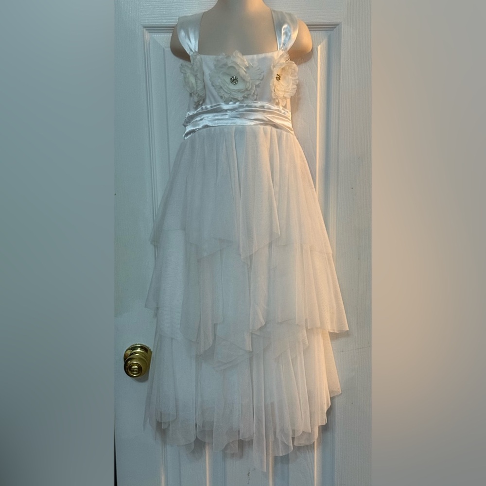 NWT Biscotti White Tulle Dress Sz 10